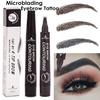 3D Magic Microblading Eyebrow Pencil Makeup Tool Tint 4 Tip Liquid Brow Tattoo Pen