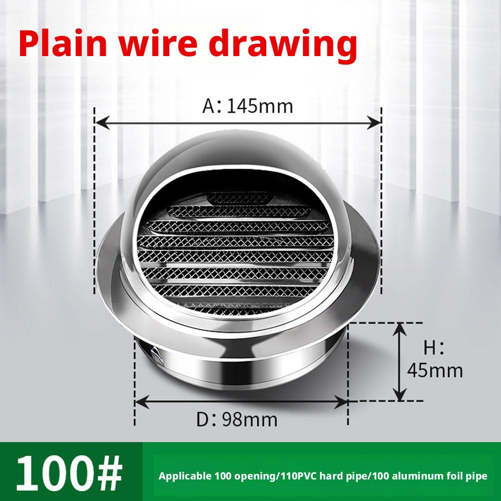 

70-150mm Steel ventilation grill wall hole cover extractor hood louver valve exhaust fan pipe Heating Cooling Vent system