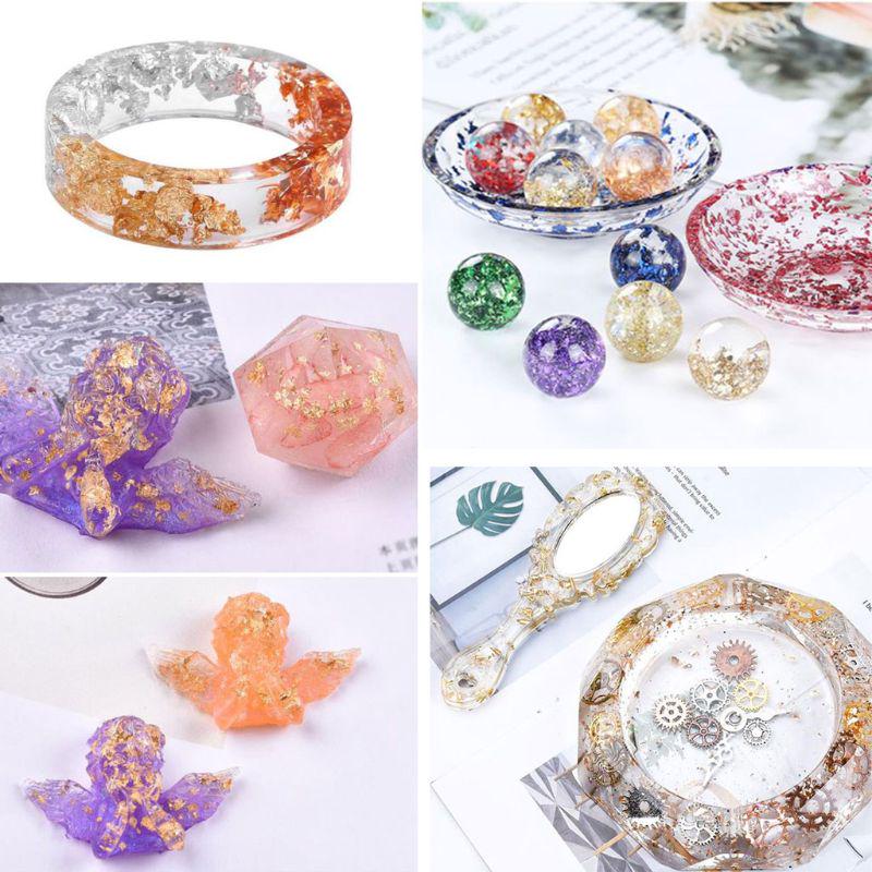 3Box Gold Leaf Flakes Foil Paper Nail Art Sequin Epoxy Resin Filling Silver Foil Paper Copper Foil Sequins DIY Nail Jewelry