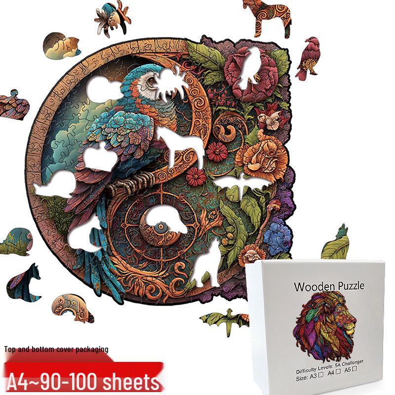 Irregular Animal Dog Penguin Wooden Puzzle in Stock