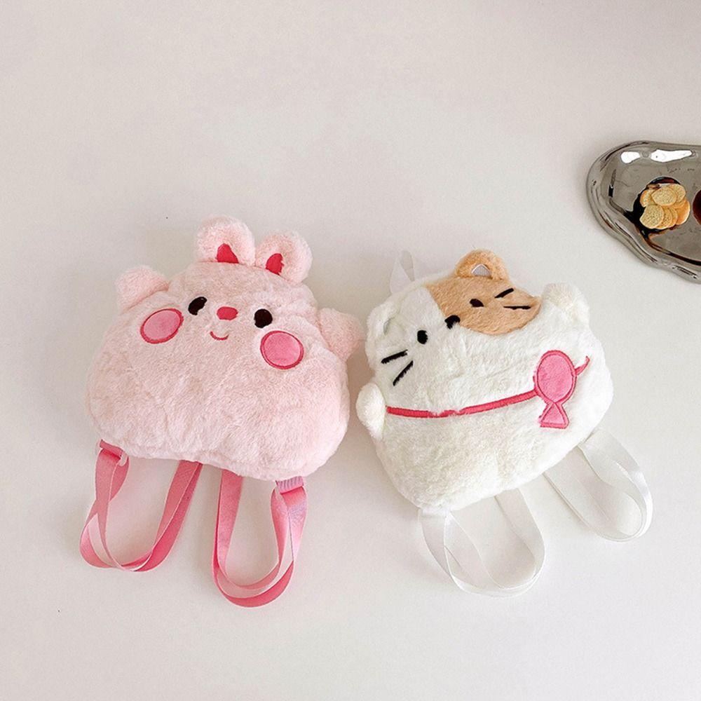 Rabbit Cartoon Plush Schoolbag Penguin Animal Plush Backpack Soft Cartoon Plush Backpack  Children