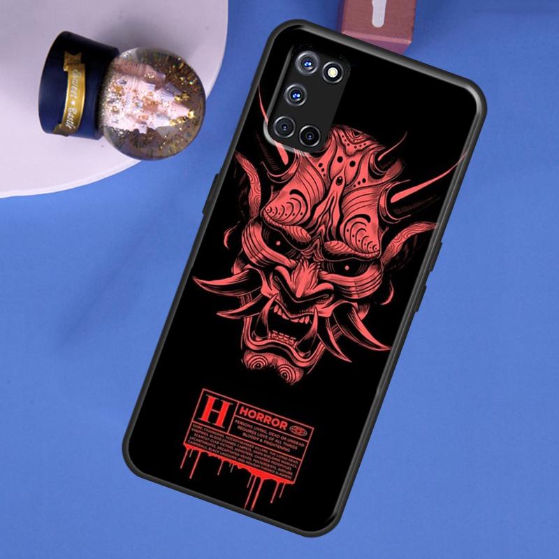 Hannya Demon Oni Phone Case For Oppo A15 A17 A40 A60 A80 A91 A74 A94 A54 A57S A18 A38 A58 A78 A98 A16 A76 A96