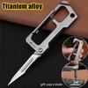 High Rebound Titanium Alloy Keychain Multi-function Screwdriver Crowbar Bottle Opener EDC Lightweight Pocket Tool Send 10 Blades