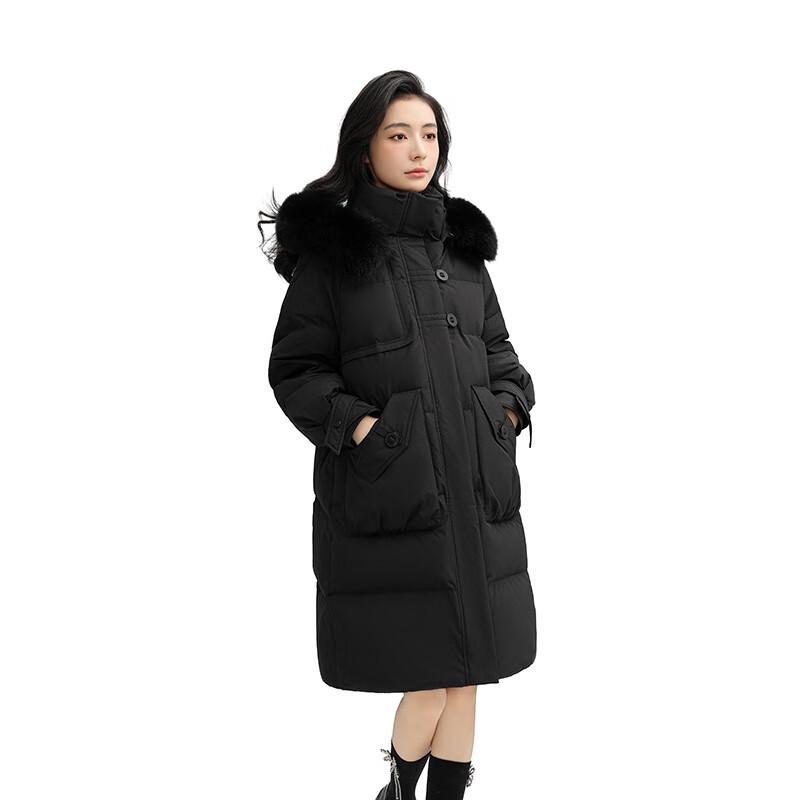 YAYA Women's Long Hooded Down Jacket YE3B630965L