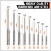 9-Piece Roll Pin Punch Set - Fast Pin Removal - Durable Steel & Construction