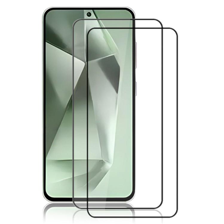 

AMORUS 2Pcs For Samsung Galaxy S24 FE Screen Protector Tempered Glass Film Full-Coverage,Silk Printing,Black Type A
