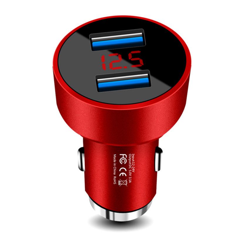 QC3.0  Car Charger 20W USB+PD  Type-c Fast Charging Cigarette Lighter Charger Adapter With LED Light Car Accessories