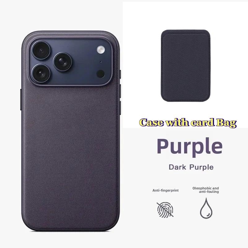 Official Technology Woven Phone Smooth-Touch Case With Card Holder For IPhone17 Pro Max For Magsafe Magnetic Animation Wireless Charging Protect Cover