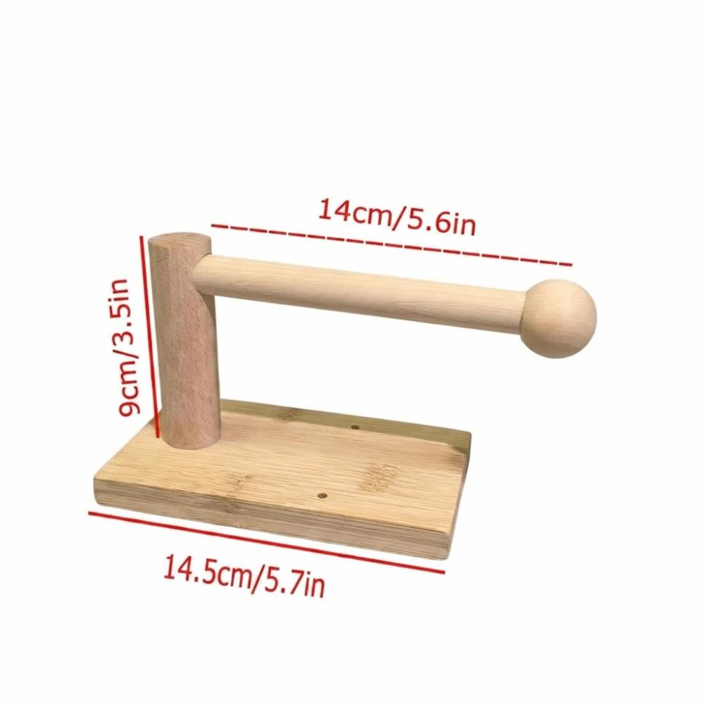 Wood Grain Desktop Tissue Stand Drill-Free Paper Towel Rack Modern Toilet Paper Holder Bathroom