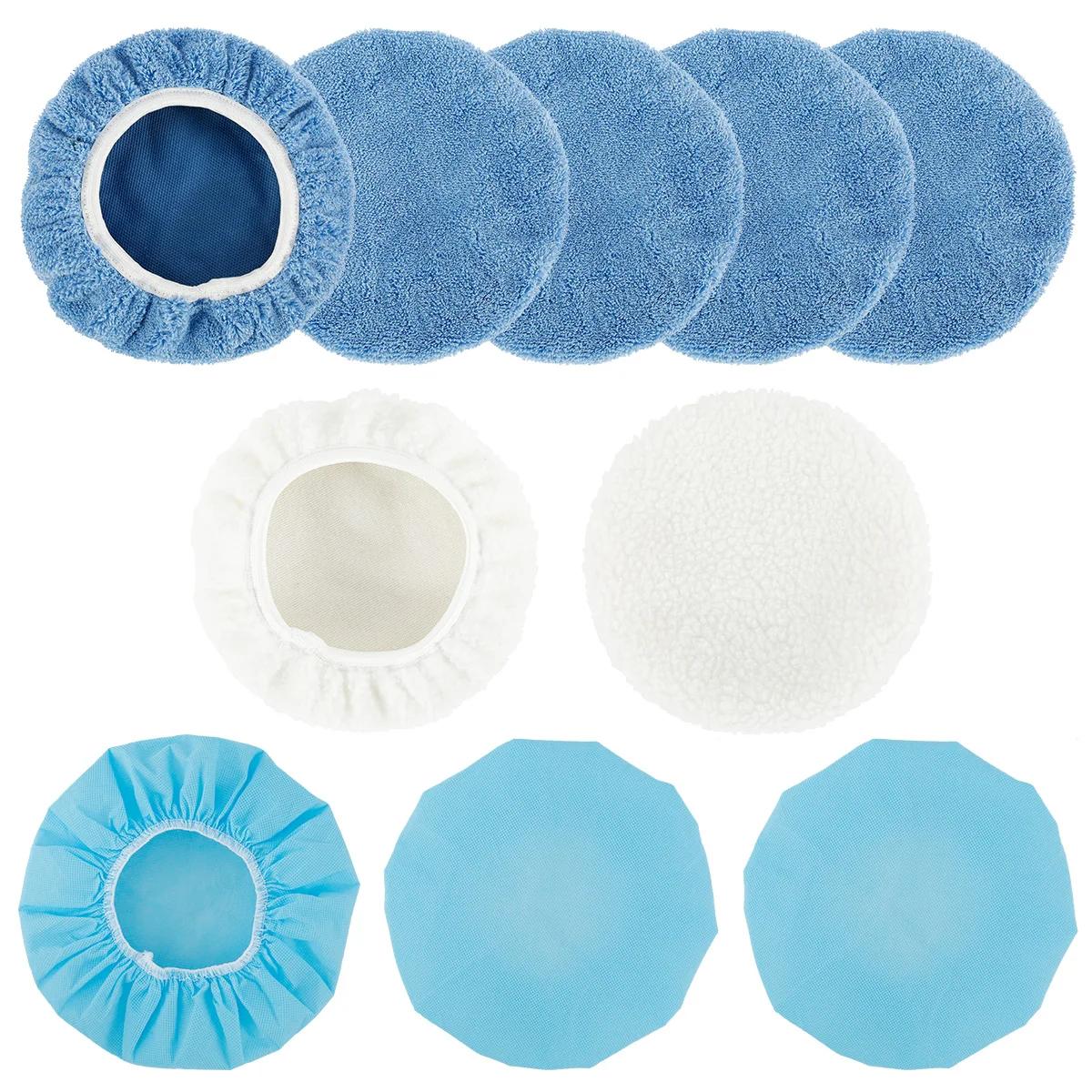 

10PCS Polishing Pads Elastic Adjustable Anti-slip Polishing Bonnet Car Wax Cover Kit Buffer Buffing Pad Detail Clean Accessories