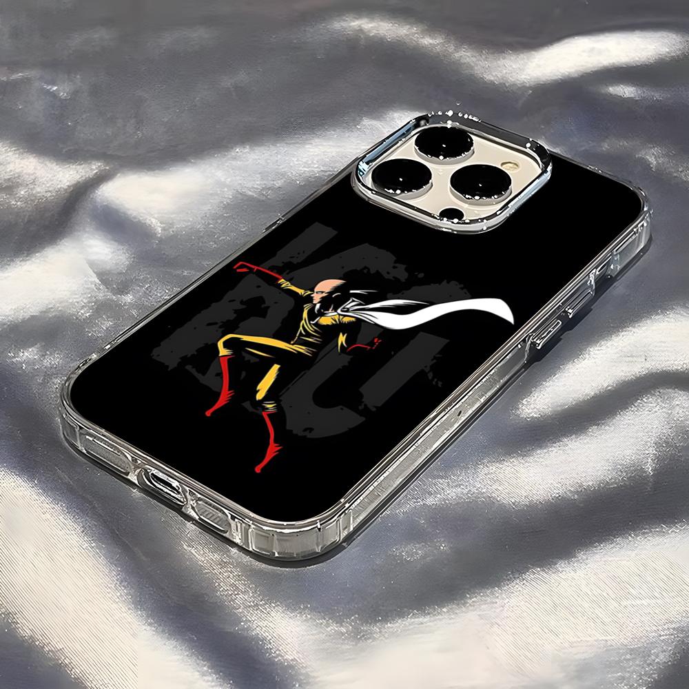 One-Punch Man Phone Case For IPhone 17 Pro Max 16 15 14 Pro Max IPhone 13 Pro Max 11 Plus Transparent Cover