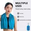 Cooling Towel Breathable Ice Feel Quick Dry Fabric with Silicone Case for Music Festival Outdoor Party Sports