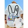 Bad Bunny x Super Bowl LIX San Francisco Oboustranné Oversized Tričko, Unisex Streetwear Tričko pro Fanoušky Latinské Hudby & NFL, 100% Bavlna, Ležérní Krátký Rukáv