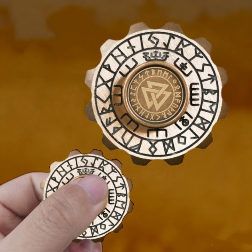 EDC Fingertip Gyroscope Pure Copper Assembled Rotating Finger Adult Stress Relieving Gyroscope Bagua Stress Relieving Toy