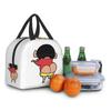 Crayon Insulated Lunch Bag with Clasp Bento Cooler Bag with Soft Cooler Bag Shin-chan Closure, Black, Box, Insulated, Zipper, Compact, Bag, Tote/Eco