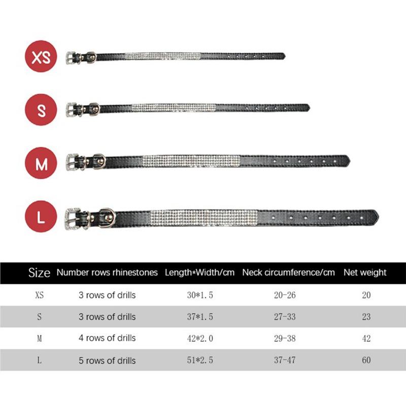 Hondenband Diamant Strass Gesp Kristallen Sprankelende Halsband Meervoudige Strass Decoratie Sterk Niet-Vallend Huisdierbenodigdheden