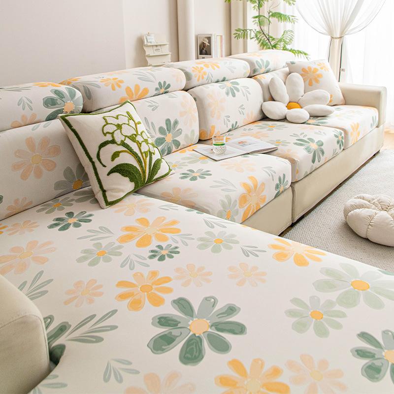 

Summer anti-cat scratch sofa cover 2025 new summer ice silk sofa cover all-inclusive non-slip sofa cover 45 * 45 pillow cover