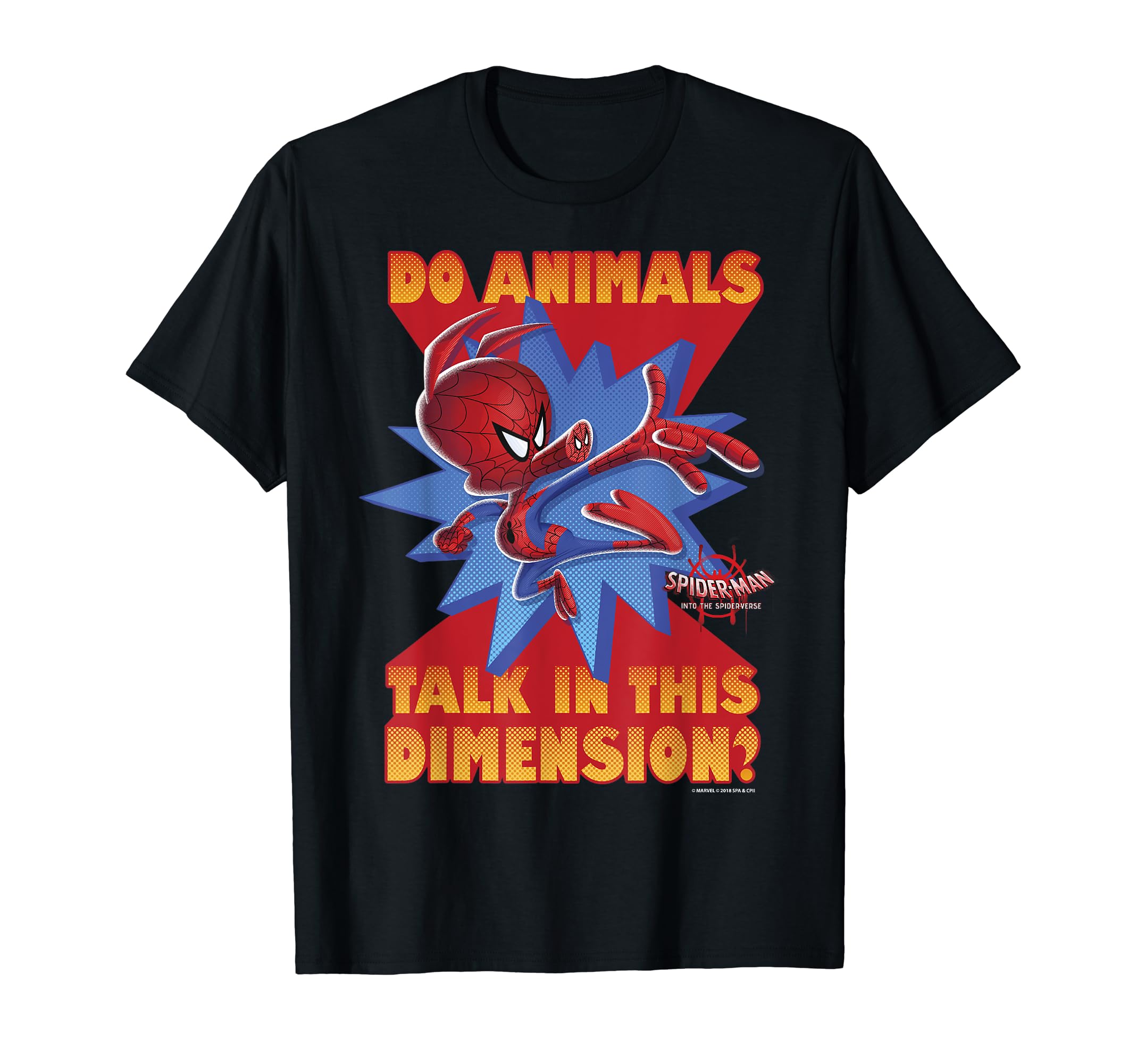 

Marvel Spider-Man Spider-Verse Hamm Words Graphic T-Shirt
