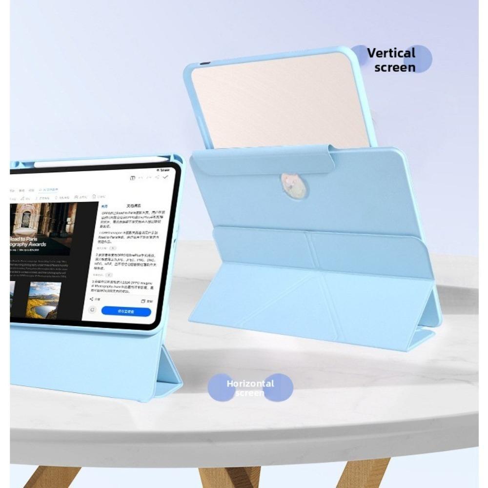 Magnetic Leather Case for OPPO Pad 4 Pro 11.61 Inch 360 Rotatable Y Stand Cover with Ring Holder