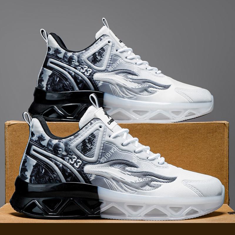 Herren Modische und Trendige Basketballschuhe mit Starker Sprungkraft Rutschfest und Abriebfest Lässige Sportschuhe