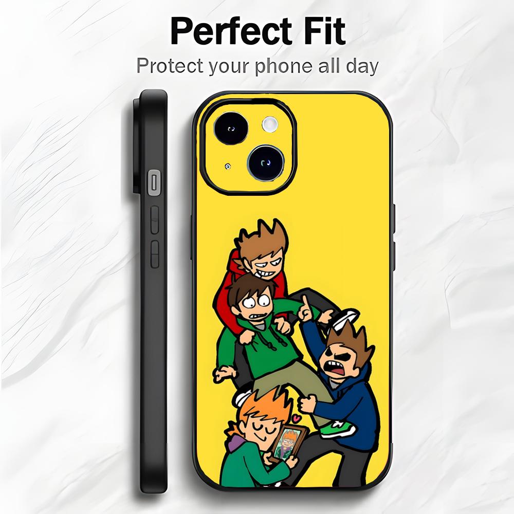 Coque de téléphone dessin animé drôle cool mignonne E-Eddsworld Coque de téléphone Emballage souple Léger Pour iPhone17 16 15 14 13ProMax