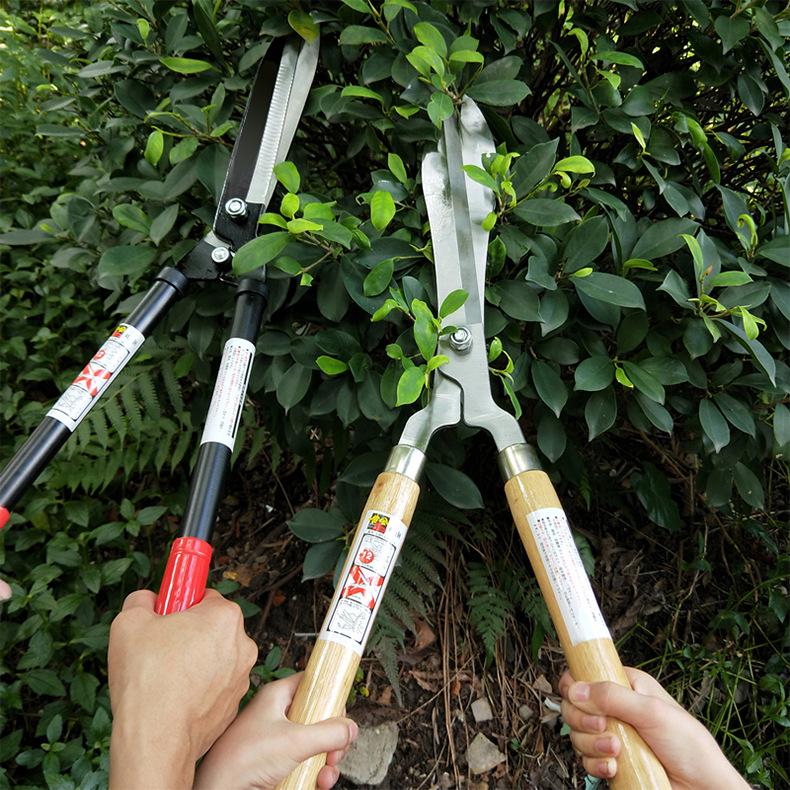 Telescopic Long-Handled Gardening Scissors: High Branch, Hedge & Lawn Trimmer with SK5 Blade