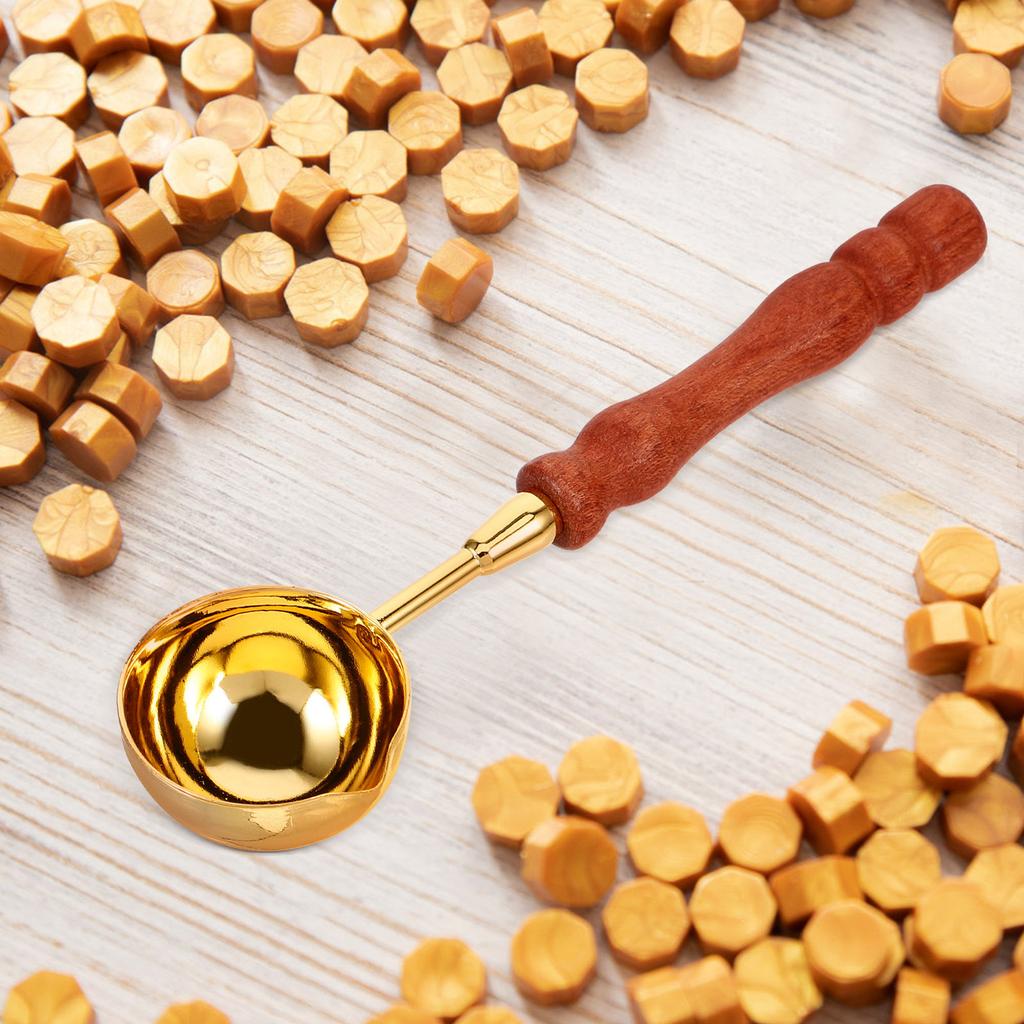 Wax Seal Stamp Melting Spoon Retro Wax Scoop Wide Applications for Gifts Envelopes Invitations Portable Melting Spoon