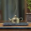 1Pc Chinese Style Incense Burner Mini Tea Pot Aromatherapy Stove Alloy Tiny Teapot Shape Incense Holder Home Pendant