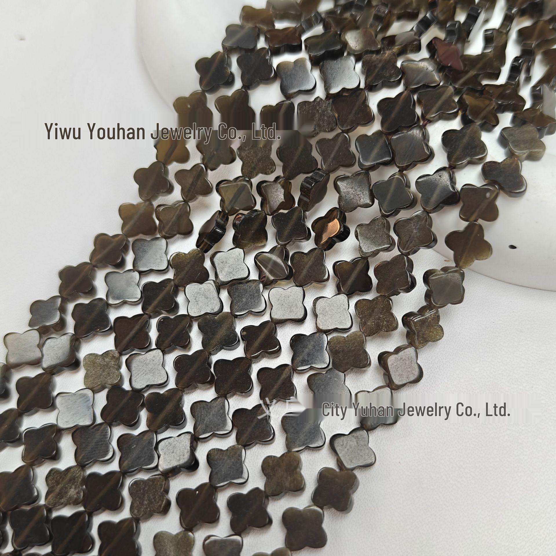 

6 мм Натуральні Чотирилисники Розсипні Намистини для DIY Прикрас 6x2mm, approx. 38cm length