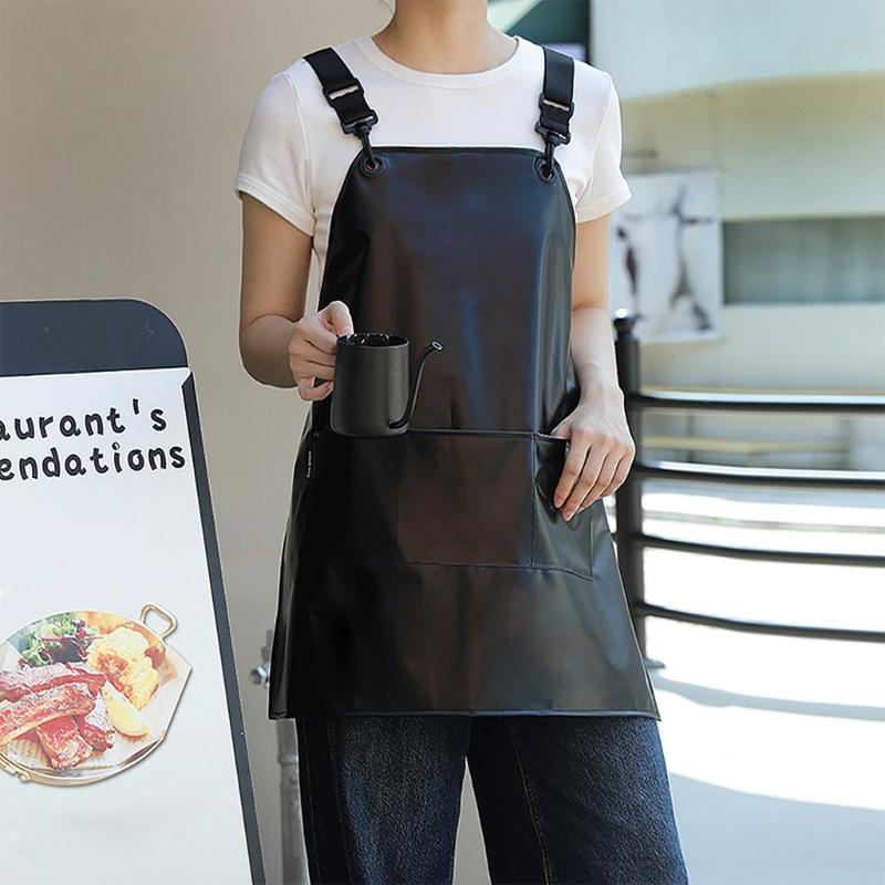 Easy To Clean TPU Kitchen Apron With Waterproof Design Pinny Protections For Chefs And Home Cooks