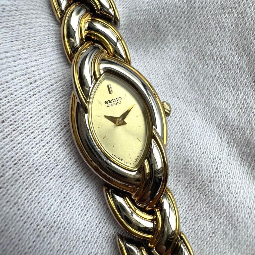 Used [New Battery] SEIKO Vintage Dress Watch Combi Ladies Watch