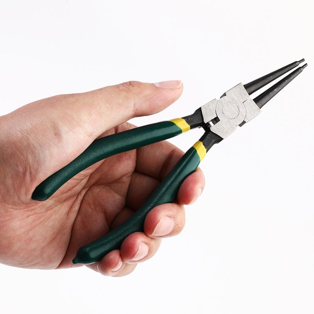 4pcs/set Sturdy Retaining Ring Plier 7 Inches Straight Bent Pliers Circlip Plier Set Furniture