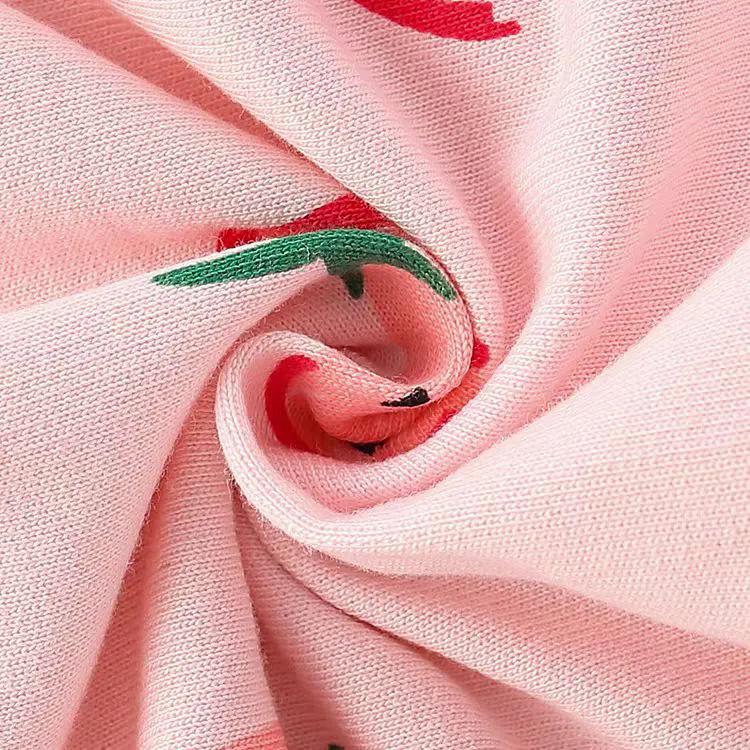 Girls Long Sleeve Pullover Sweatshirt Crew Neck Casual Soft Fabric Printed Strawberry Pattern Lightweight Top for Kids