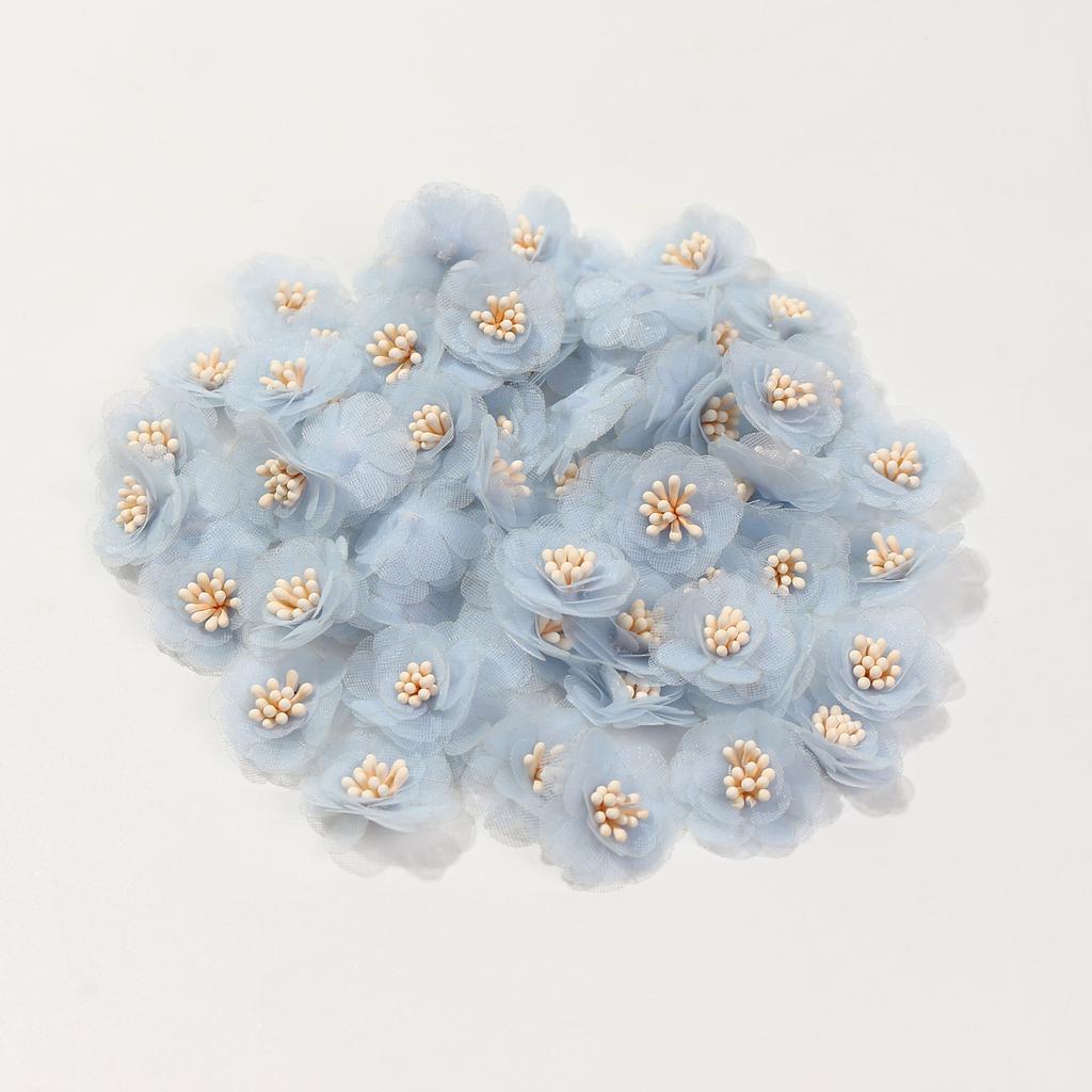 10/20Pcs Chiffon Gauze Artificial Flowers DIY Headwear Wedding Decorations Fake Flowers Clothes Crafts Hairpin Corsage Accessory