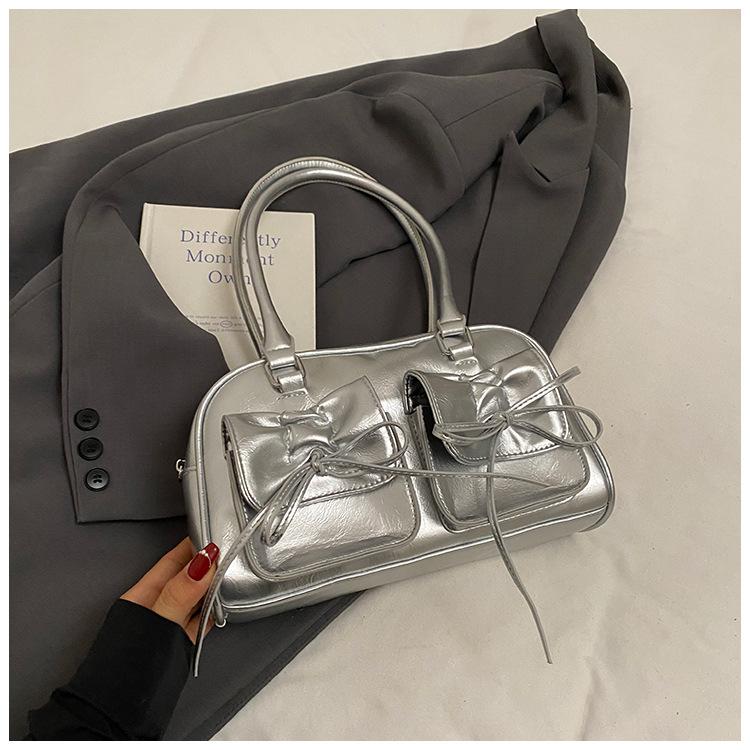 Ballet Style Bow Underarm Bag 2025 Spring and Summer New Niche Fashion Handbag Temperament Versatile Shoulder Bag