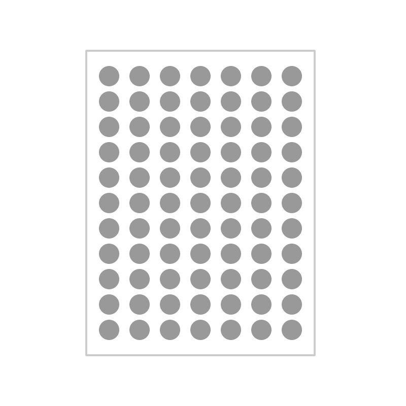 10 Colors Mixed Polka Dot Round Label Stickers: Small & Large, Red, Yellow, Blue, Green, Pink, White, Black, Orange