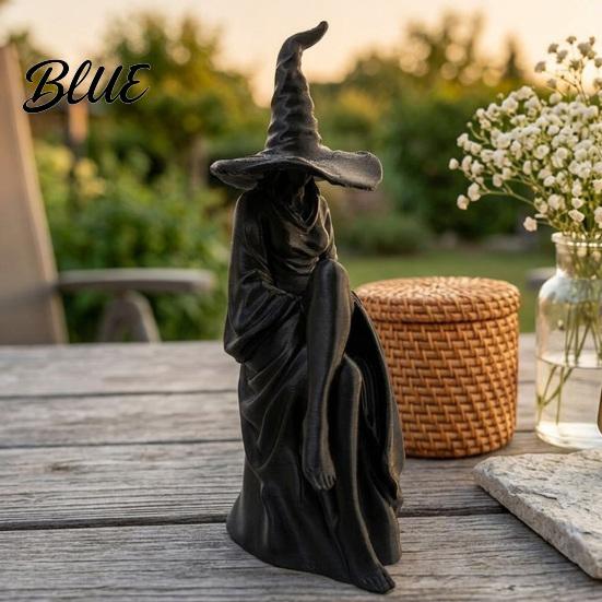 Modern Minimalist Window Display 3D Printed Faceless Witch Figurine Gothic Sculpture Creative Holiday Party Gifts Desktop Ornament for Halloween