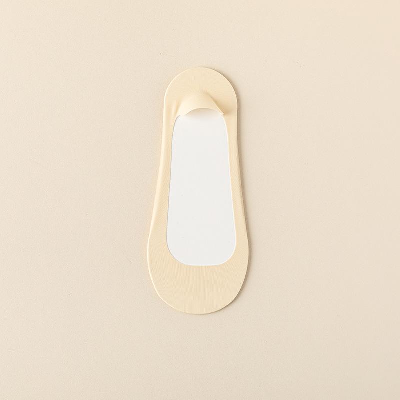 Female Summer Thin Non Slip Not To Drop Heel Shallow Mouth Low Help Invisible Ice Silk Boat Socks