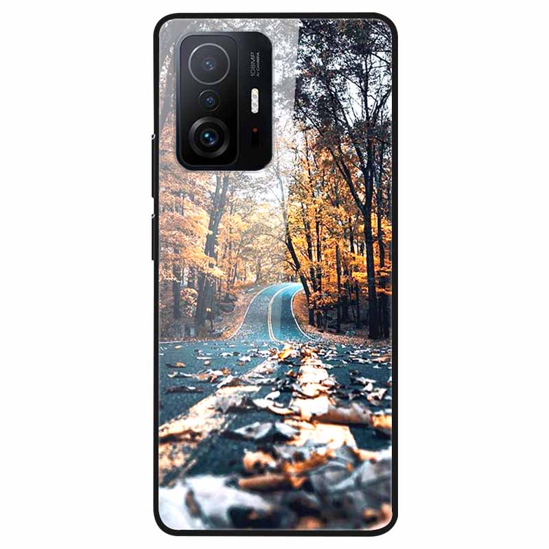 Tempered Glass Case For Xiaomi 11T Cover 6.67 Cool Bumper Hard glass Case For Xiaomi 11T Pro Case Mi 11T Pro Mi11T Capa Shells