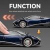 1/18 Scale Pagani Huayra Dinastia Alloy Sports Car Model Diecasts Metal Racing Car Model Simulation Sound and Light Childrens Toy Gift