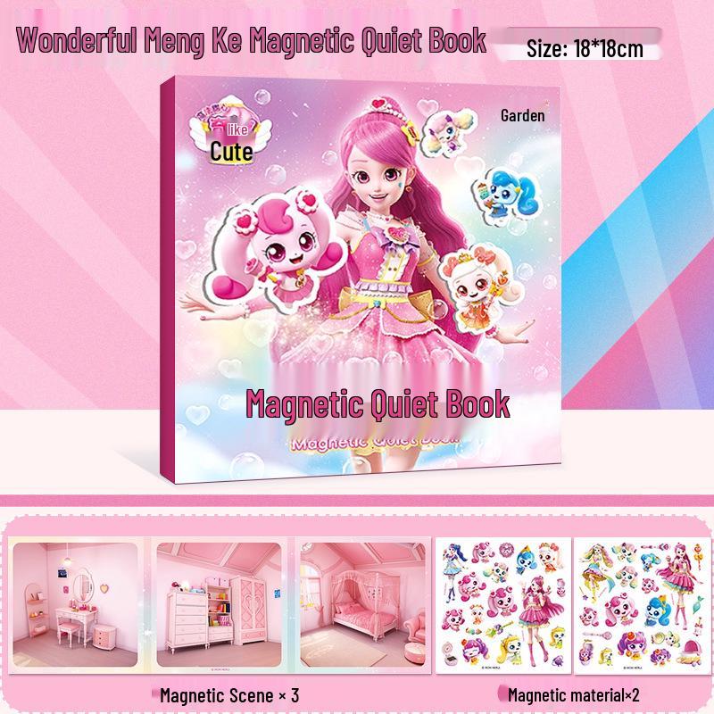 Kuromi DIY Cartoon Magnetic Dress-Up Quiet Book for Kids