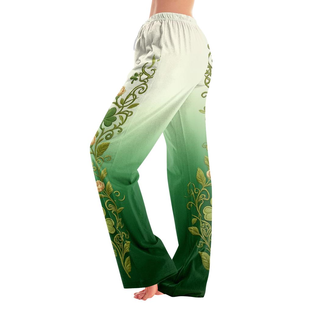 Pajama Pants Sleepwear Casual Drawstring Elastic Waist Pants Comfy Straight Yoga Loose Trousers