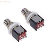 6Pin Emergency Stop Push Button Guitar Effects Pedal Stomp Box for Audio Equipment DPDT Latching Momentary ON/ON Foot Switch