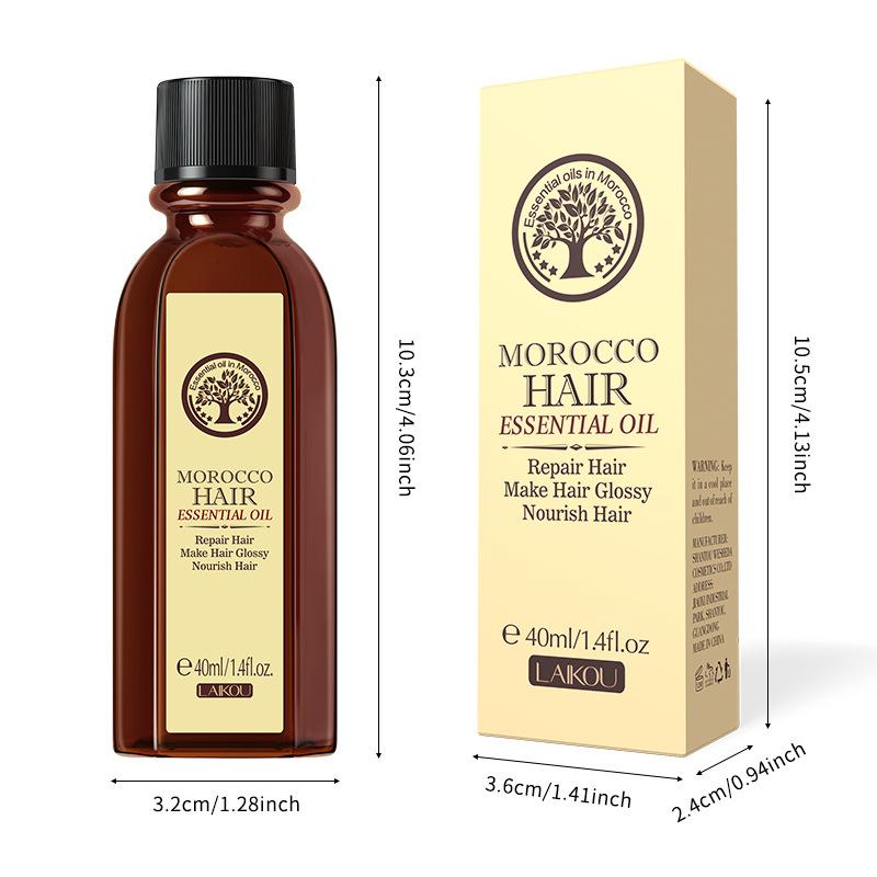Moroccan Hair Oil Improves Irritated, Brittle and Split Hair, Nourishes Roots and Scalp Care