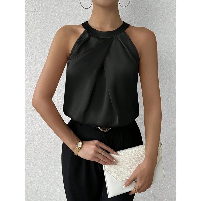 Chemise en Satin Haute Couture pour Femmes Blouse d'Été