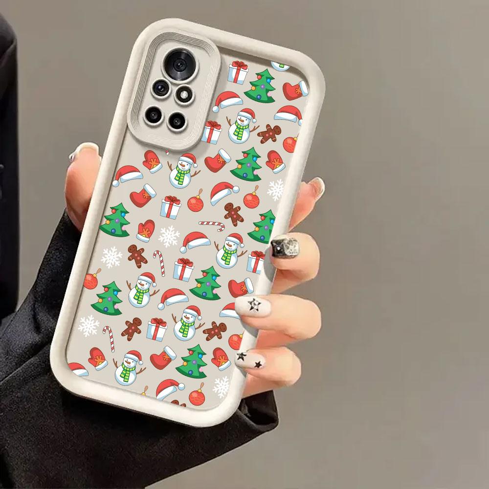 Phone Case For Redmi 15C 14C 13C 12C 15 Christmas Snowman Christmas Tree Cover For Redmi Note 9 10 11 12 13 14 Pro Plus 5G Coque