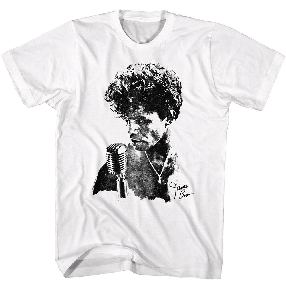 James Brown on the Microphone Men T Shirt Godfather of Soul Music Concert Tour XXL