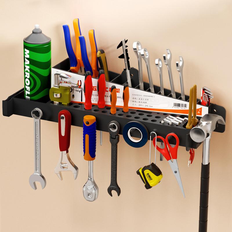

Многофункциональный органайзер для гаечных ключей и отверток, настенный держатель для хранения, рейка для гаражных мастерских, дисплей для инструментов, вешалка чёрный
