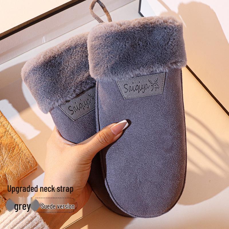 2024 Warm Fleece-Lined Suede Cycling Gloves – Thick, Windproof, Full Finger Mittens for Cold Weather.