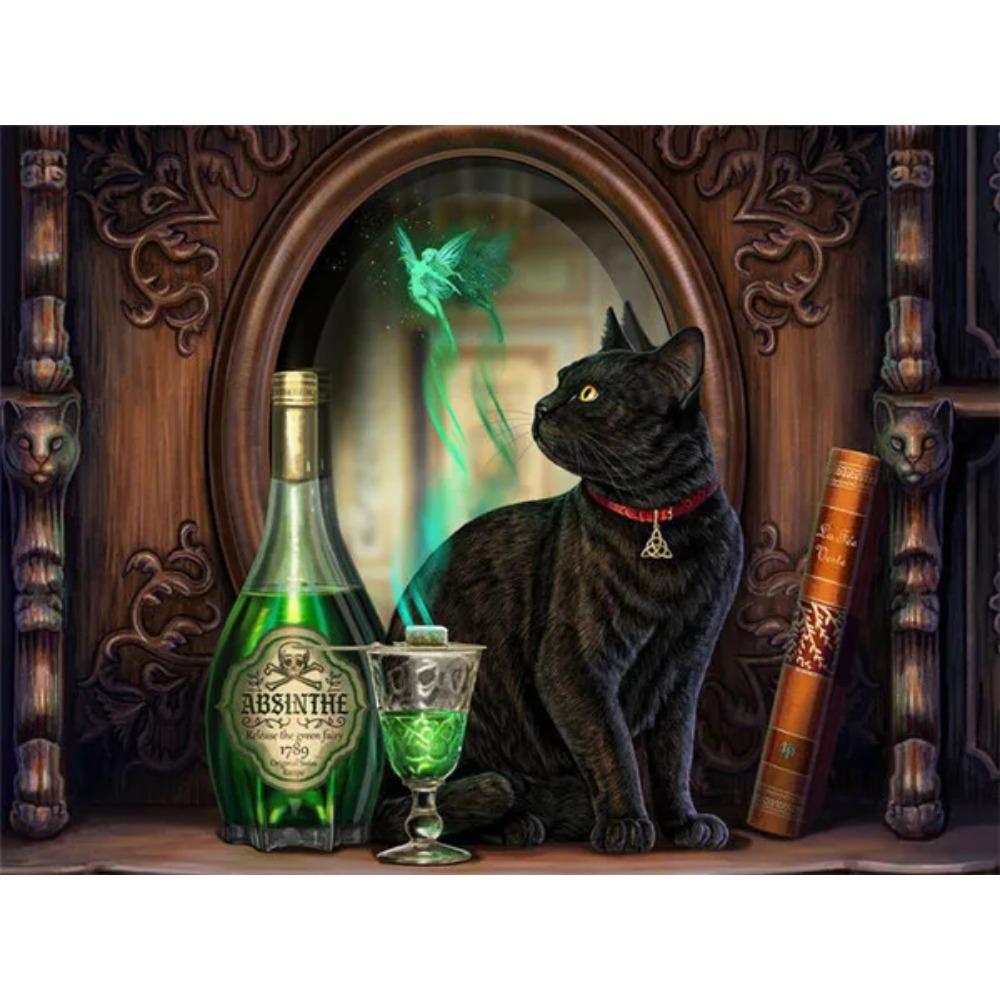 

Алмазная картина Full Drill Городской фейерверк Круглая алмазная живопись Ручная работа Милый черный кот Diy С Рождеством Алмазная мозаика Картина Украшение дома Full Square 30X42.5CM